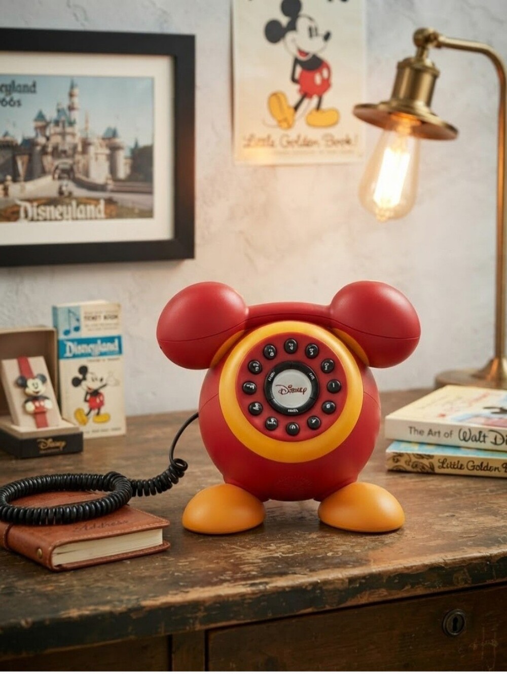 Disney Red & Yellow Vintage Phone